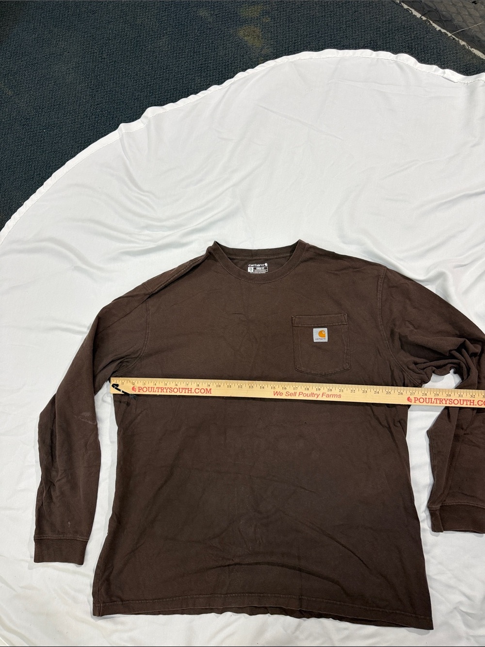 Carhartt Brown Long-Sleeve Pocket Tee